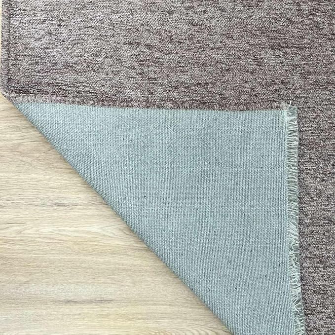 Alfa Rich 4x6 Dark Gray Washable Area Rugs for Living Room Bedroom Kitchen Cotton Decor Solid Rug