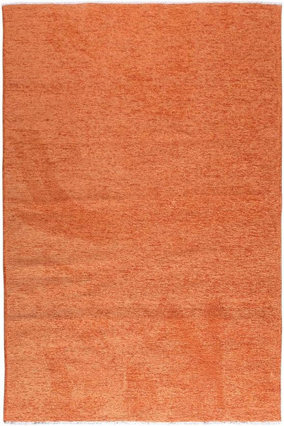 Alfa Rich 5x8 Burnt Orange Washable Area Rugs for Living Room Bedroom Kitchen Cotton Solid Decor Rug