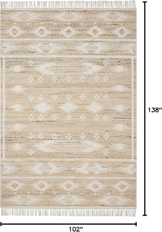 Loloi Angela Rose Rivers Collection RIV-04 Natural/Ivory 8'-6" x 11'-6" Reversible Area Rug