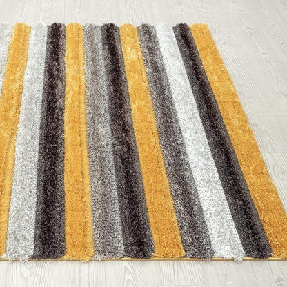 LUXE WEAVERS Lantanas Collection 7119 Yellow 8x10 Modern Geometric Area Rug