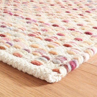 Dash and Albert Torrey Wool Area Rug - 9.5 X 13.5 Multicolor Geomatric Handwoven Accent Rug - Durable, Low Pile, Guest Room, Home Office, Dining Room - Premium Luxury Hotel Quality Soft Breathable