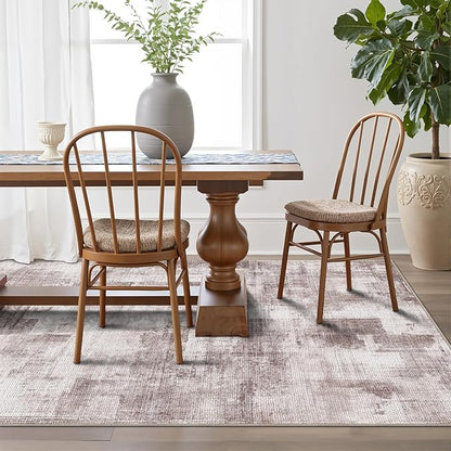 LUMI 8x10 Washable Low-Pile Area Rug for Living Room, Ultra Soft Modern Abstract Rugs Non Slip with Rubber Backing, High Traffic, Stain Resistant Carpets, Ideal for Bedroom, Dining Room, Indoor