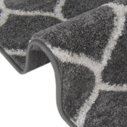 Rugs.com Lattice Frieze Collection Rug – 2' x 3' Dark Gray Medium Rug Perfect for Living Rooms, Large Dining Rooms, Open Floorplans