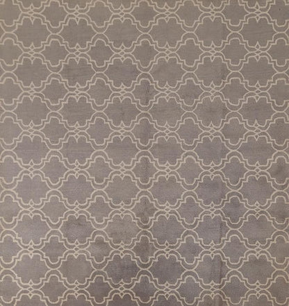 Modern Collection 8 x 8 Moroccan Trellis Area Rug, All-Over/Geometric Wool Carpet for Home Décor, Living Room, Dining Room, and Bedroom
