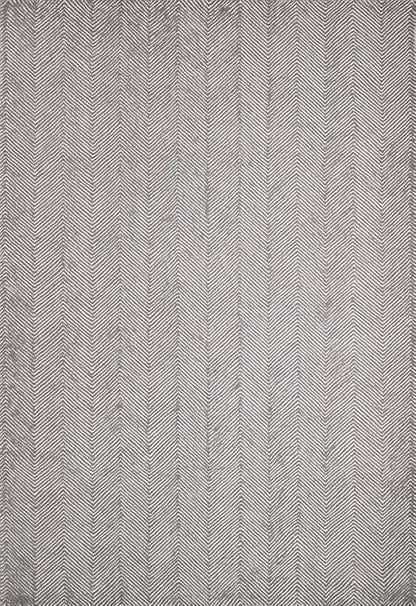 Modern Herringbone Chevron Collection Handcrafted Wool Area Rug - Durable, Zigzag Pattern, for High Traffic, Contemporary Design for Living Room, Bedroom, Dining Room Decor (Smoke Grey, 8' round)