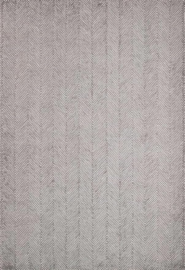 Modern Herringbone Chevron Collection Handcrafted Wool Area Rug - Durable, Zigzag Pattern, for High Traffic, Contemporary Design for Living Room, Bedroom, Dining Room Decor (Smoke Grey, 7' x 9')