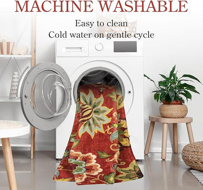 Lahome Floral Runner RugWashable Kitchen Hallway Runner Rug