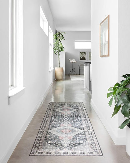Loloi II Skye Collection SKY-02 Charcoal/Multi 5'-0" x 7'-6" Area Rug