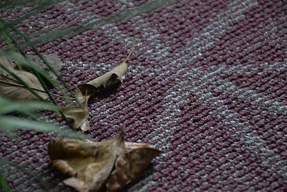 Furnish my Place Geometrical Pattern Indoor/Outdoor Refine Burgundy Abstract Area Rug, Doorway Mat, Contemporary Rug for Living Room, Entryway, Made in USA - 2' x 6' Oval