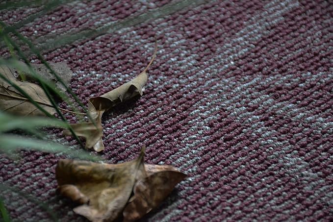 Furnish my Place Geometrical Pattern Indoor/Outdoor Refine Burgundy Abstract Area Rug, Home Decor Mat, Contemporary Rug for Living Room, Made in USA -2' x 6' Rectangle