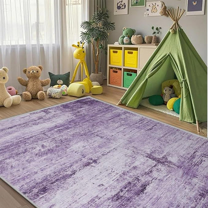 Abstract 6x9 Area Rug for Living Room Dining Room Home Office Bedroom Purple Grey