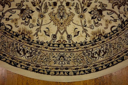 Unique Loom Sialk Hill Collection Area Rug - Washington (7' 10" Round Ivory/Black)