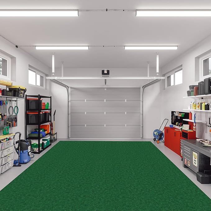 Ottomanson 6'6" x 42' Hallway Runner with Scraper Pile - Extra Durable Non-Slip Rug Mat for Indoor & Outdoor Use - Ideal for Kitchen, Entryway & Garage - High-Traffic Carpet, Green