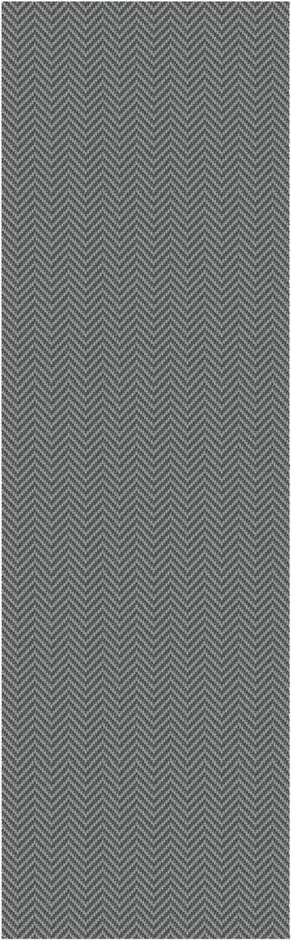2x8 Ft Braided Runner Rug Washable Runners for Hallways Kitchen Runner Rug with Rubber Backing Cotton Entryway Runner Indoor, Woven Floor Carpet for Hall Kitchen Bedroom, Charcoal Gray/Gray