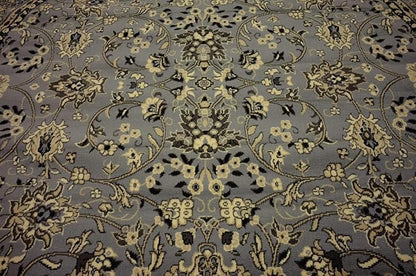 Unique Loom Sialk Hill Collection Area Rug - Washington (8' Round Gray/Black)
