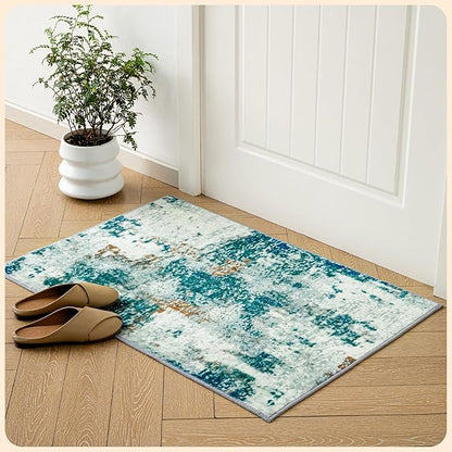 Istana 2x3 Area Rug - Green Rugs for Living Room 2x3 - Foldable Small Rugs for Bedroom - Stain Resistant Washable Rug Non Slip - Eco-Friendly Area Rugs Indoor - Easy to Clean Rug