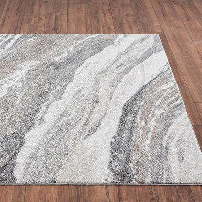 LUXE WEAVERS Lagos Collection 7983 Grey 6x9 Art Deco Area Rug