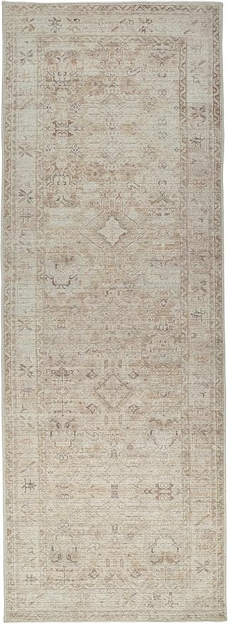 Hauteloom Nakia Living Room, Bedroom Area Rug - Traditional - Beige, Taupe, Ivory - 7'9" x 10'