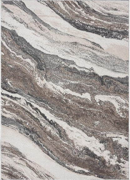 LUXE WEAVERS Lagos Collection 7983 Grey 4x5 Art Deco Area Rug