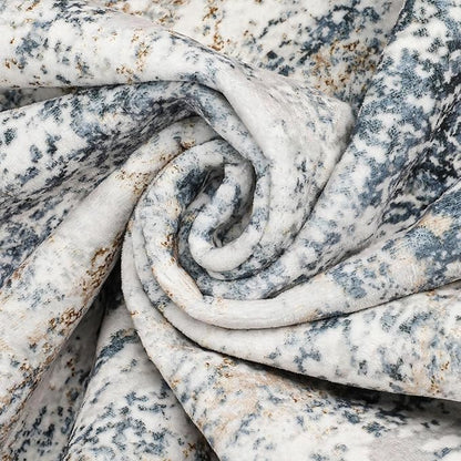 Square Area Rug Living Room Rugs - 6x6 Washable Large Soft Indoor Neutral Modern Abstract Low Pile Rug Carpet for Bedroom Dining Room Farmhouse Home Office - Beige Blue