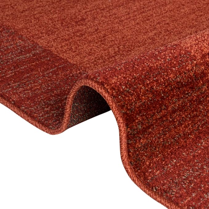 Rugs.com Angelica Collection Rug – 4 Ft Round Terracotta Medium Rug Perfect for Kitchens, Dining Rooms