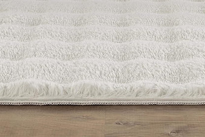 CAMILSON Modern White Non Slip Rug 5x7 Ultra Soft High Pile Area Rugs Non Skid Rubber Backing Durable & Easy to Clean Carpet for Living Room Bedroom Kids Room Indoor Use (5 x 7 White)