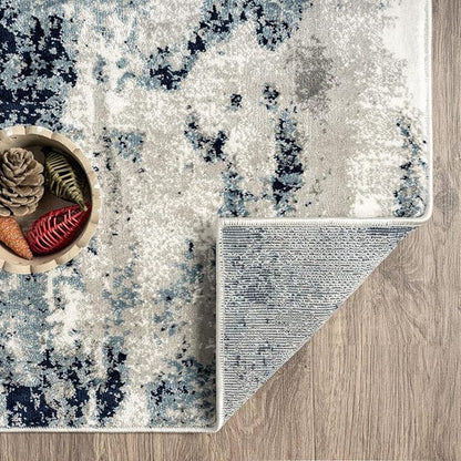 LUXE WEAVERS Kimberly Collection Ivory 8x10 Modern Abstract Area Rug