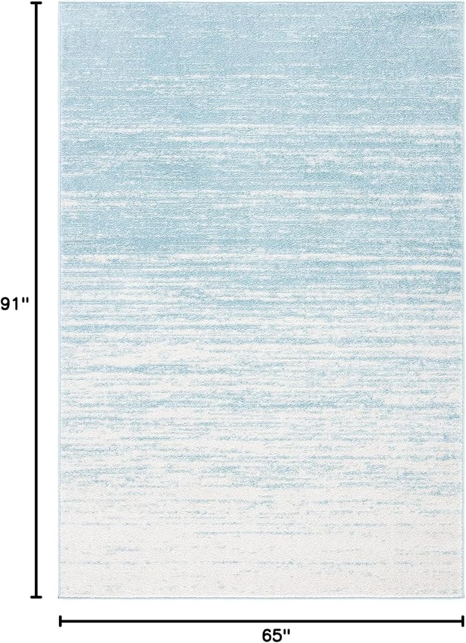 SAFAVIEH Adirondack Collection Area Rug - 5'5" x 7'7", Aqua & Ivory, Modern Ombre Design, Non Shedding & Easy to Clean, Ideal for Living Room, Bedroom, Office, Dining Space (ADR113J)