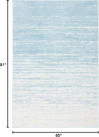 SAFAVIEH Adirondack Collection Area Rug - 5'5" x 7'7", Aqua & Ivory, Modern Ombre Design, Non Shedding & Easy to Clean, Ideal for Living Room, Bedroom, Office, Dining Space (ADR113J)