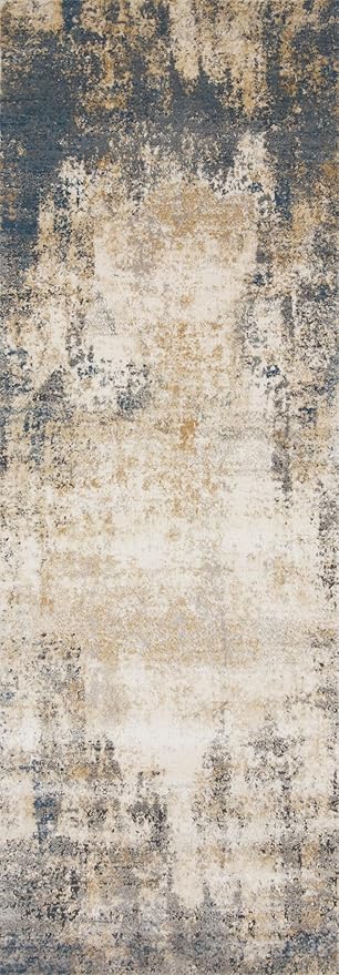 Loloi Teagan Collection TEA-08 Ivory/Mist 5'-3" x 7'-6" Area Rug, Large, Soft Neutral Rug, High-Traffic for Living Room, Bedroom, Home Office, Dining Area