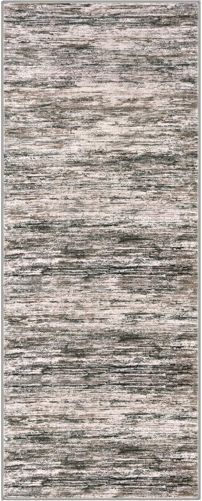 2x5 Modern Abstract Runner Rug for Hallways, Brown Green Black White Super Soft Hallway Decor Kitchen Rugs with Non-Slip, Non-Shedding Washable Rug for Hallways Entryway Bedroom Indoor