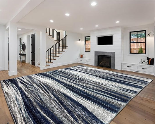 Keen Home Design Area Rugs - 12x15 Non-Shedding, Abstract Rugs for Kitchen, Living Room, Bedroom, Dining Room, Entryway - Size: 12' x 15', Multi