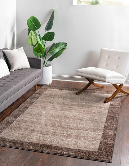 Rugs.com Angelica Collection Rug – 7' x 10' Light Brown Medium Rug Perfect for Bedrooms, Dining Rooms, Living Rooms