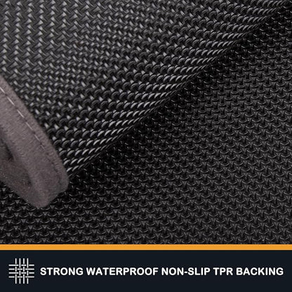 PURRUGS Dirt Trapping Door Mat 31.5" x 70", Non-Slip Machine Washable Entry Rug, Shoe Scraper, Dog Doormat, Super Absorbent Welcome Mat for Front & Back Door, Muddy Shoes & Paws, Light Grey-Dark Grey