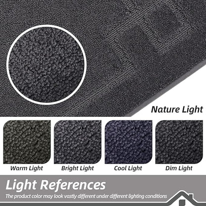BEQHAUSE Door Mat 32" x 48", Non-Slip Door Mats Indoor Entryway Rugs Washable Low-Profile Absorbent and Stain Resist Floor Mats, Dog Door Mat for Front Back Door, Muddy Wet Shoes & Paws, Dark Grey