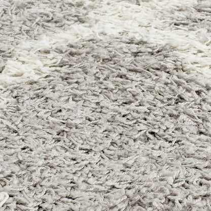 SAFAVIEH Dallas Shag Collection Accent Rug - 3' x 5', Grey & Ivory, Trellis Design, Non-Shedding & Easy Care, 1.5-inch Thick Ideal for High Traffic Areas in Entryway, Living Room, Bedroom (SGD257G)