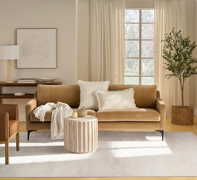 Nourison Nordic Ivory 8' x 10' Scandinavian Area Rug - Easy Clean, Non Shedding, Bed Room, Living Room, Dining Room, Kitchen (8' x 10')