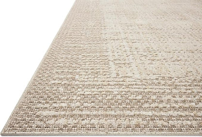 Loloi Amber Lewis Bexley Collection BEX-06 Natural/Taupe 6'-6" x 9'-3" Area Rug Neutral, Textured, Living, Bedroom, Dining, Carpet