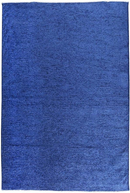 Alfa Rich 4x6 Dark Blue Washable Area Rugs for Living Room Bedroom Kitchen Cotton Decor Solid Rug