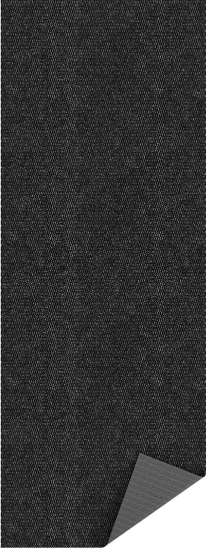 Ottomanson Commercial Scrape Rib Entry Mat – Heavy Duty Ribbed Floor Mat for High Traffic – Non Slip Rubber Back, Waterproof – Indoor Outdoor Use for Offices, Schools, Lobbies, 2' x 9', Black