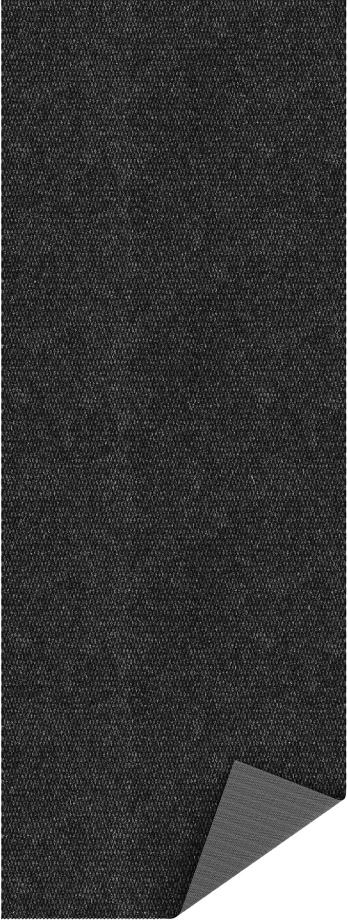 Ottomanson Commercial Scrape Rib Entry Mat – Heavy Duty Ribbed Floor Mat for High Traffic – Non Slip Rubber Back, Waterproof – Indoor Outdoor Use for Offices, Schools, Lobbies, 2' x 40', Black