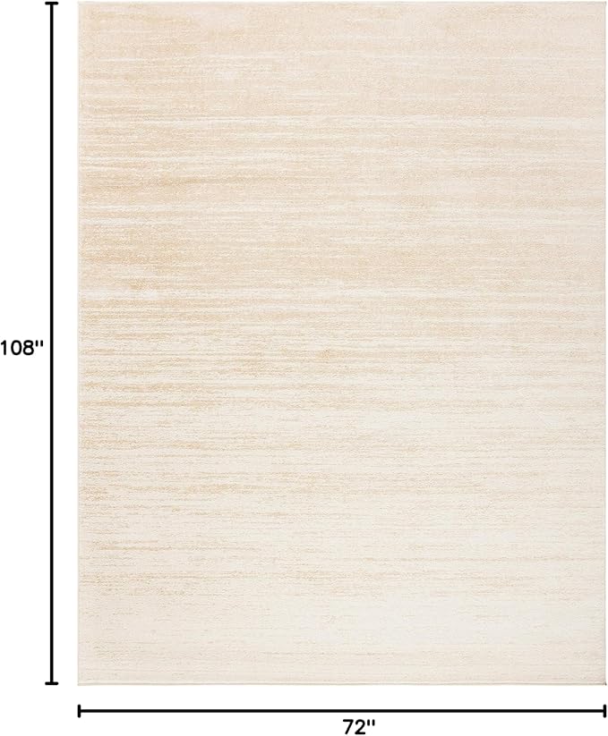 SAFAVIEH Area Rug 6x9 - Adirondack Collection - Champagne & Cream, Modern Ombre Design, Non Shedding & Easy to Clean, Ideal for Living Room, Bedroom, Office, Dining Space (ADR113W)