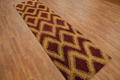 Modern Collection 9' 8'' X 2' 8'' Runner Rug Rug, All-Over 100% Wool Carpet for Home Décor, Foyer and Hallway