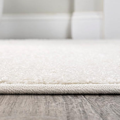 JONATHAN Y Haze Solid Low-Pile Cream Indoor Area Rug 3x5, Coastal,Bohemian,Minimalist,Classic, Easy-Cleaning for Living Room,Bedroom,Kitchen,Pet Friendly,Non-Shedding (SEU100T-3)