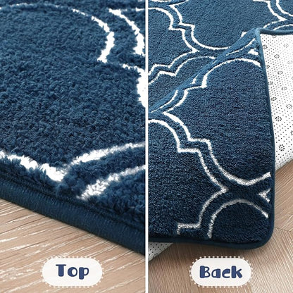Amearea Fluffy Indoor Area Rug, Soft Trellis Moroccan Rugs for Bedroom, Shag Modern Area Rug for Living Room Kids Room Nursery, Easy Clean, Home Decor Low Pile Carpet, Teal Blue 6x9 Feet