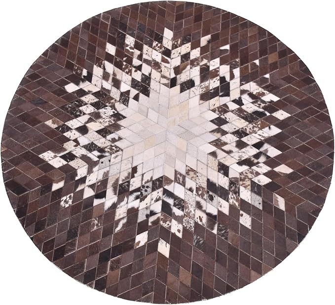 Round Area Rug – Soft and Durable Floor Mat for Living Room, Bedroom, or Entryway – Non-Slip Modern Carpet for Home Decor & Interior Styling(White 7X7)