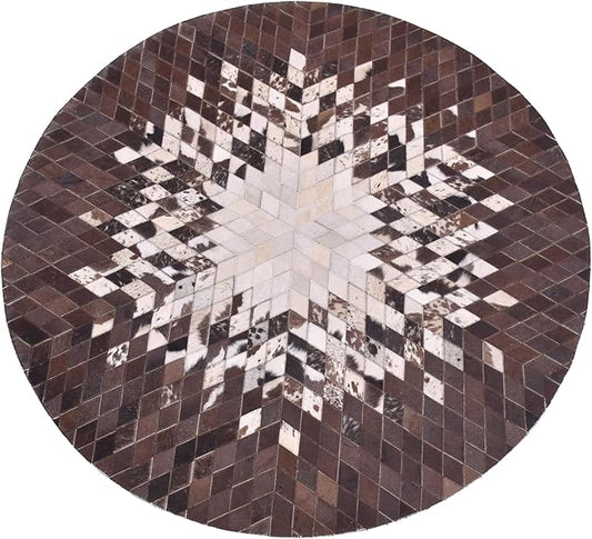 Round Area Rug – Soft and Durable Floor Mat for Living Room, Bedroom, or Entryway – Non-Slip Modern Carpet for Home Decor & Interior Styling(White 6X6)