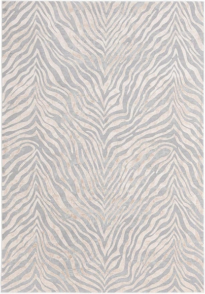 Unique Loom Finsbury Collection Area Rug - Meghan (6' 1" x 9' Rectangle, Gray and Ivory)