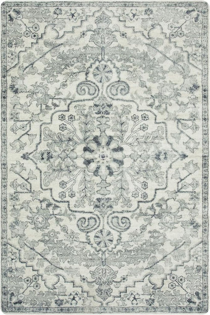 Lahome Area Rug 4x6 Bohemian Vintage Washable Boho Rugs for Bedroom Aesthetic, Beige Rugs for Living Room, Floral Medallion Soft Non-Slip Non-Shedding Faux Wool Rug for Entryway Kitchen Dining Table