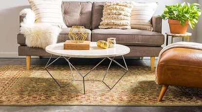 Unique Loom Voyage Collection Traditional Oriental Classic Intricate Design Area Rug (4' 0 x 6' 0 Rectangular, Green/Ivory)